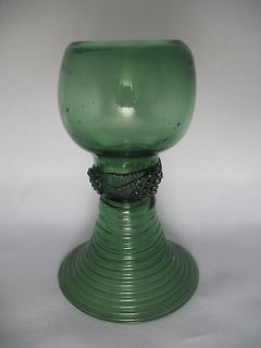 Newly listed 18th Century Green Glass Roemer Superb Original Condition