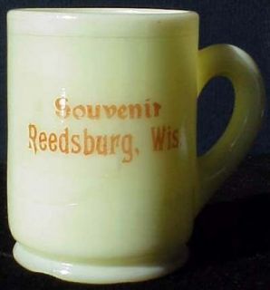 1900 era custard mini mug match striker reedsburg wi time