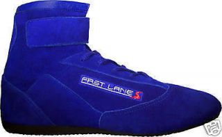suede driving auto car kart racing shoes blue size 32