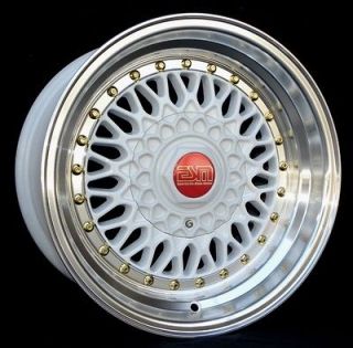 Newly listed WHITE 15x8 15 RS Style Wheels 5x100 ESM 002R EAGLE
