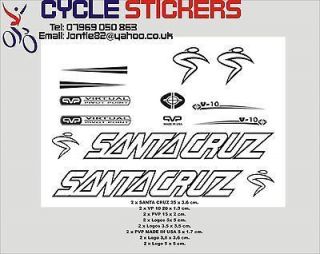 santa cruz v10 bike stickers decals graphics stickers time left