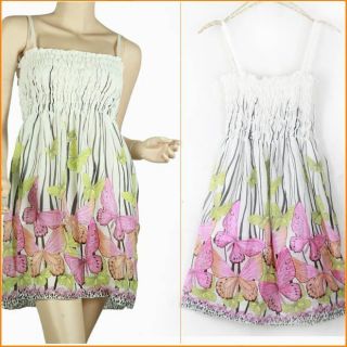 New Cute Cocktail Sheer Sundress Mini dress US2 8 Size M D67B