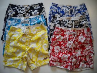 NWT Hollister by Abercrombie Mens Floral Swim Wear Board Shorts 