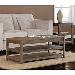 URBAN RUSTIC WEATHERED STYLE ACCENT COFFEE TABLE BROWN COLOR NEW