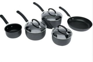 Tefal Expert Cookware Set, 5 Piece Frying Pan, Milk Pan + Saucepan 