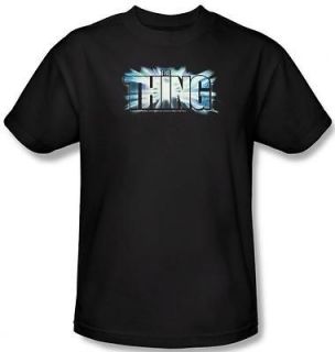   Ladies The Thing 1982 Original Movie Title Logo Scary T shirt top