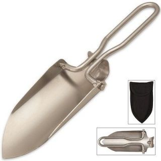 NEW 9 Military Style Folding Shovel w/ Sheath Minimalist Gardening 