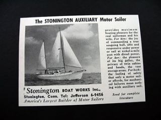 stonington auxiliary motor sailer boat sailboat ad 