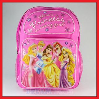 16 disney princesses backpack bag school girls tangled