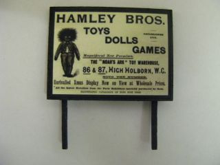 Model Railway Billboard   Hamley Bros.   The Noahs Ark toy 