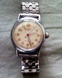 Vintage Crawford Pilots Watch 17 Jewel Incabloc Wristwatch Serviced 