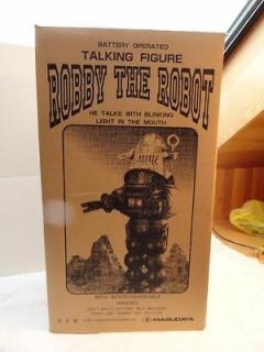 MASUDAYA JAPAN 2 TALL TALKING ROBBY THE ROBOT FORBIDDEN PLANET MIB 