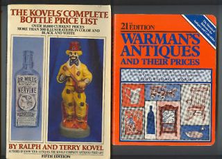 LOT OF 5 ANTIQUES COLLECTIBLES PRICE GUIDES ca 1980 TPB Kovel Warman 