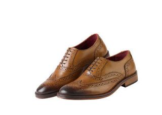   Leather Lace Up Fashion Brogues Rochas Mens Formal Smart Office Shoes