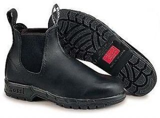 rossi endura 302 black leather pull on boots