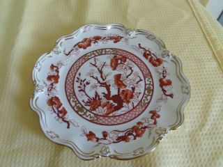 Coalport China Indian Tree Coral 9 inch Luncheon Plate Made in England