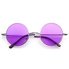   Peace Hippie Fashion Metal Lennon Round Sunglasses Color Lens 8594