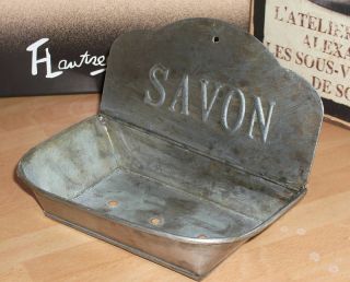 repro chic french zinc soap holder freestanding 