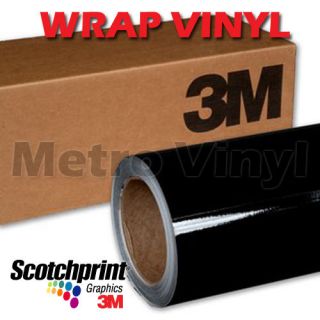 3M 1080 Scotchprint Gloss Black Metallic Vinyl Vehicle Wrap Film 60 