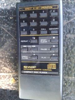 6m63 sharp remote for cd player good condition time left
