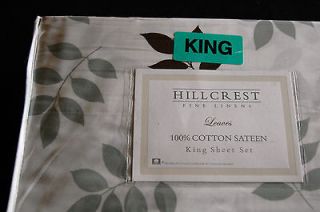hillcrest king sheet set leaves just reduced 