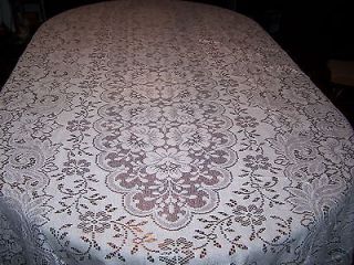 scranton lace co ivory tablecloth 60x 126 rect valencia time