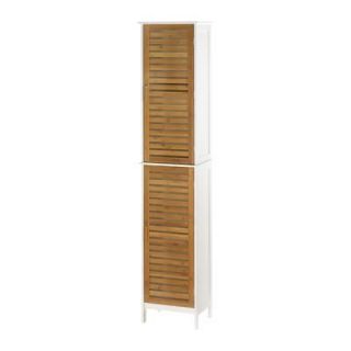 linen pantry cabinet with natural bamboo doors lot new  148 