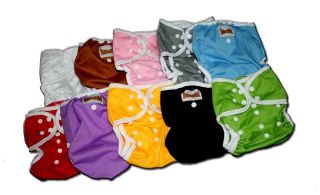 10 One Size Baby Cloth Diapers/Nappy Cover Pocket for Prefold/Inserts 
