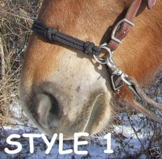 side pull rope hackamore bitless bridle attachment 