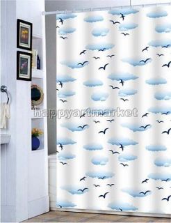   cloud bird fly have fun Bathroom Beautiful Fabric Shower Curtain ha013