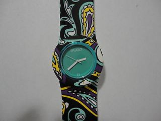 ORIGINAL SLAP JANE WATCH TEAL,YELLOW SPRING COLLECTION 2012 ADULT SIZE