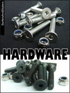 Skateboard Truck Mounting Hardware Bolts Nuts Allen Key Stainless or 