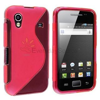 New Hot Pink TPU Gel Skin Case Cover For Samsung Galaxy Ace GT S5830