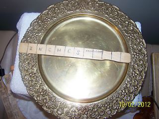 solid brass plate platter serving tray made in india time