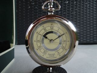 clock with stand dalvey black caviar leather 71036 00452 from