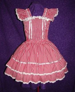 sundress gingham scalloped lace adult baby sissy aunt d more