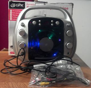 gpx karaoke party machine portable led lights j100s time left