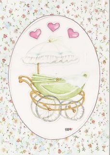 Newly listed Susan Branch Die Cut Baby Blue Frame Carriage Heart