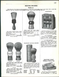 1947 ad Rubberset Store Display Assortment Shaving Brushes Badger Hair