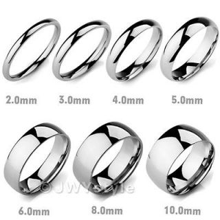 Size6,7,8,9,10,11,12,13 Silver Stainless Steel Men Ring Wedding Band 