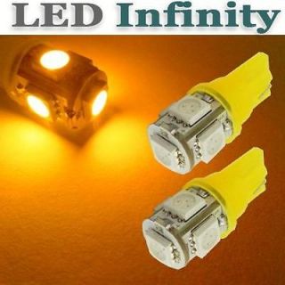 2pcs Yellow/Amber 5 SMD LED Step Courtesy Door Light Bulbs T10 2525 