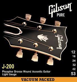 SAG J200L Gibson Light 12 53 Phosphor Bronze Acoustic Guitar Strings