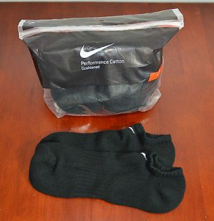 Nike Mens Socks 6 Pairs/Pk NO SHOW Ankle Low Cut Black, White US Shoe 