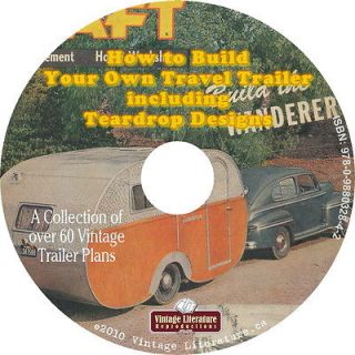 Sixty {60+} Plans to Build a Tear Drop Trailer on CD ღ 