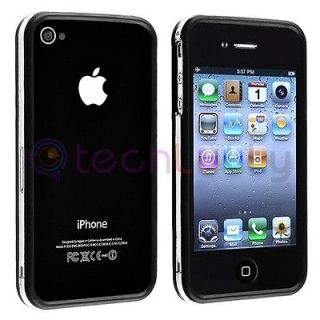 BLACK & CLEAR BUMPER SIGNAL BOOSTER CASE COVER FOR IPHONE 4 4S 4th