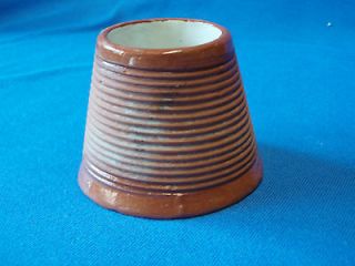 antique redware pottery match striker match holder 