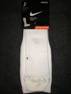   Womens Nike Elite support compression recovery socks WHITE size 8 12