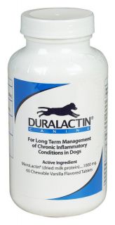 duralactin canine 1000mg 60ct chewable tabs for dogs time left