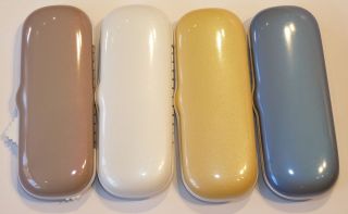 Shimmer Hard Plastic Glasses Case Gents Ladies Kids Clam Shell Opening 