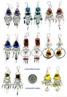 10 artist fused glass earrings peru jewelry wholesale  14 